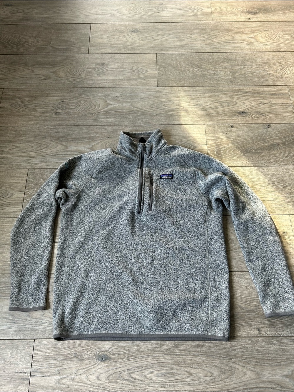 Patagonia Better Sweater 1/4 Zip Fleece Pullover Grey Heather Mens Size Large